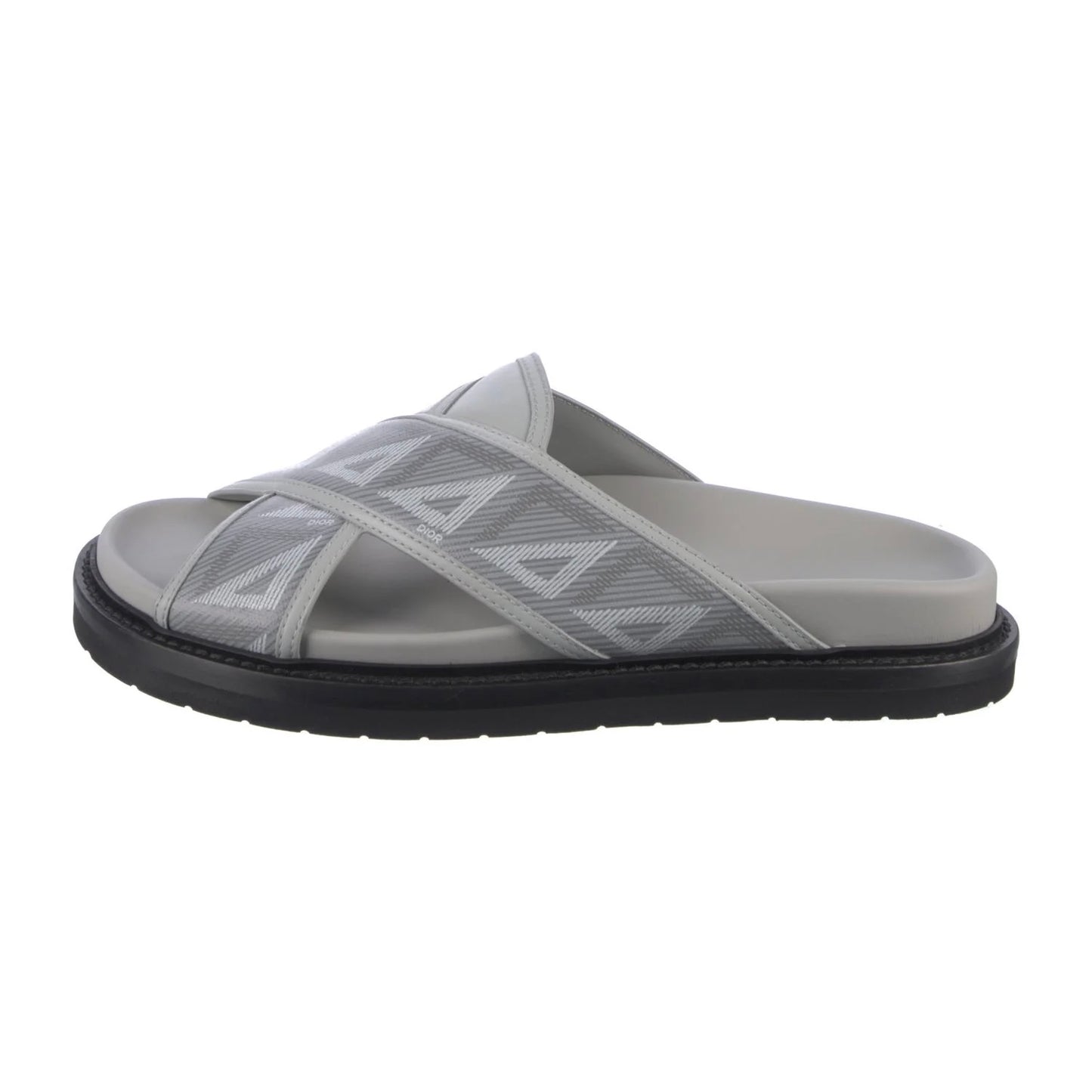 Dior Aqua Sandal Diamond Canvas Sliders