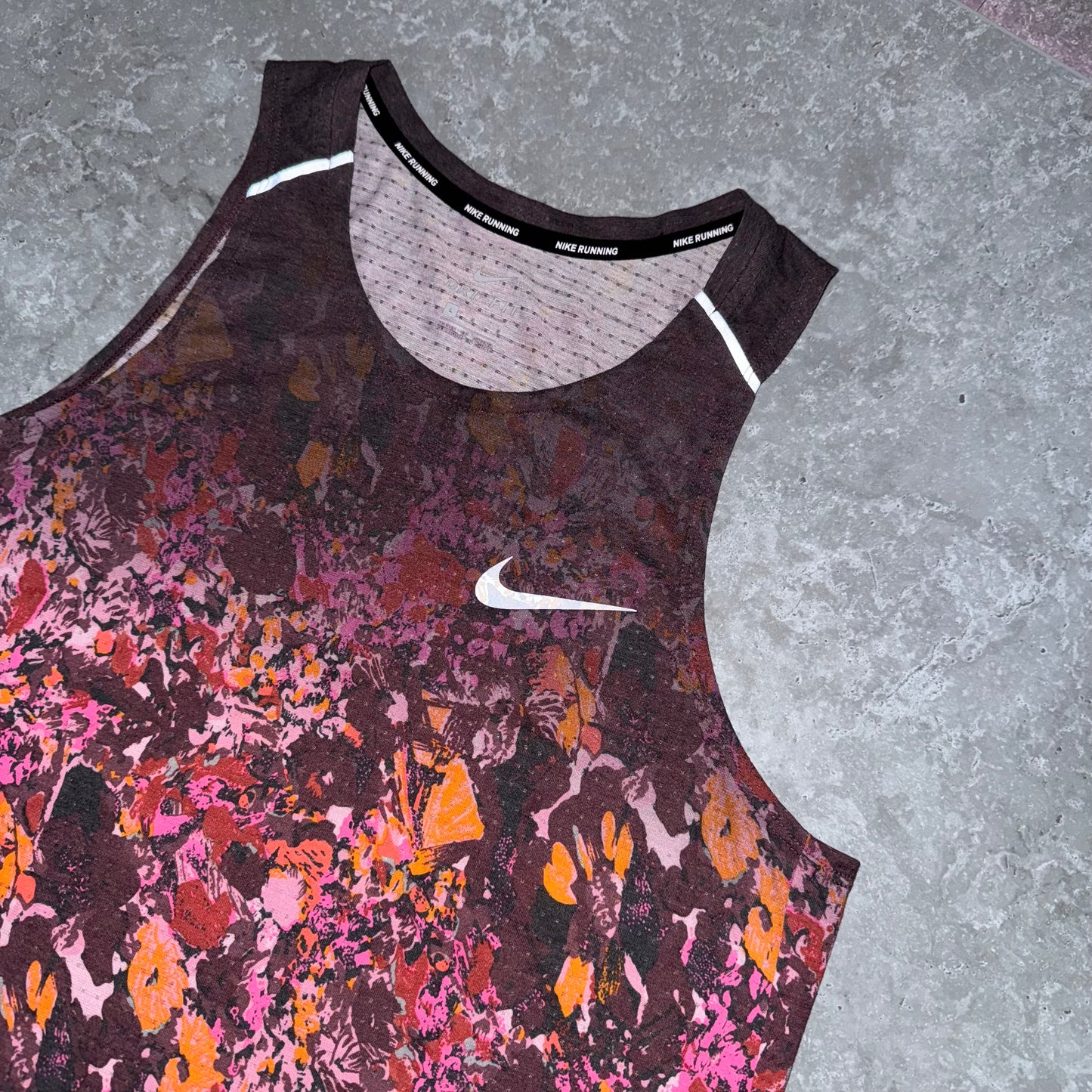 Nike Pink Floral 1.0 Miler Vest