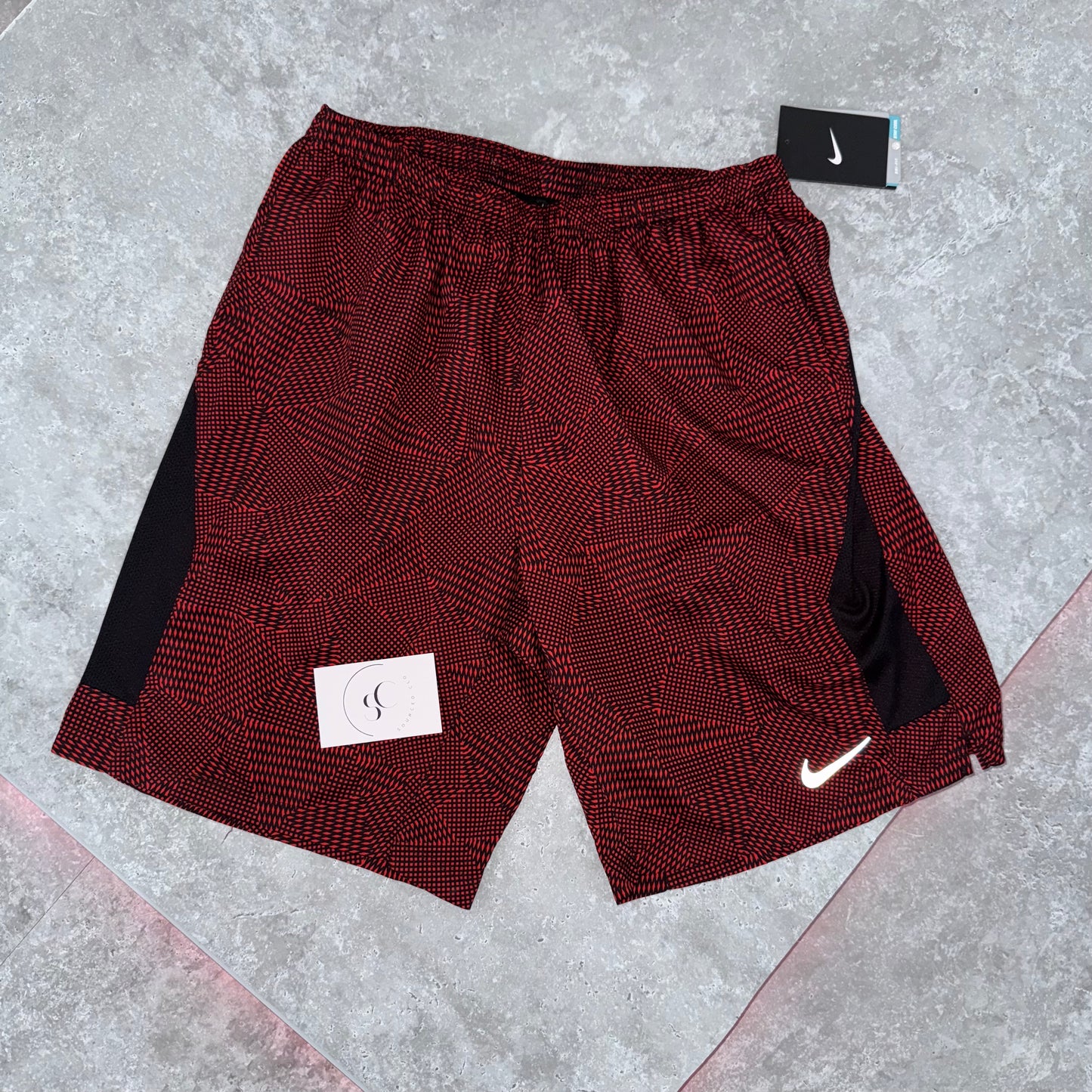 Nike Red Pattern Dri Fit Shorts