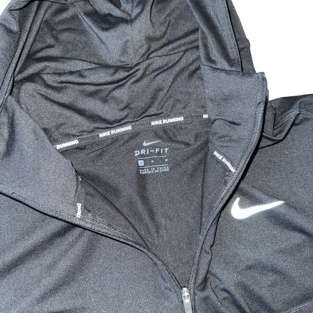 Nike Black Dri Fit Zip Cropped Hoodie