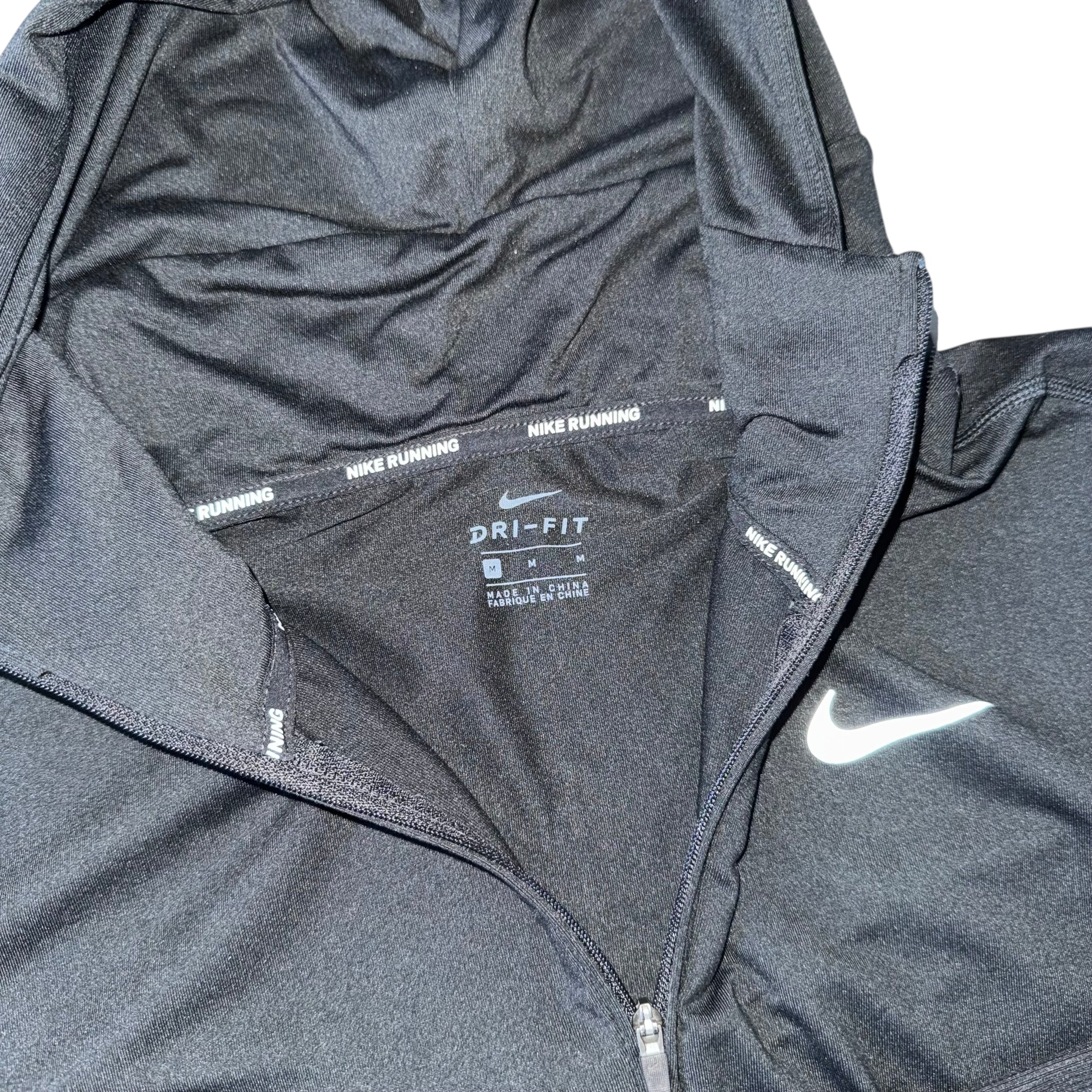Nike Black Dri Fit Zip Cropped Hoodie