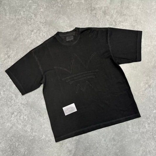 Adidas Abstract Black Trefoil Tee