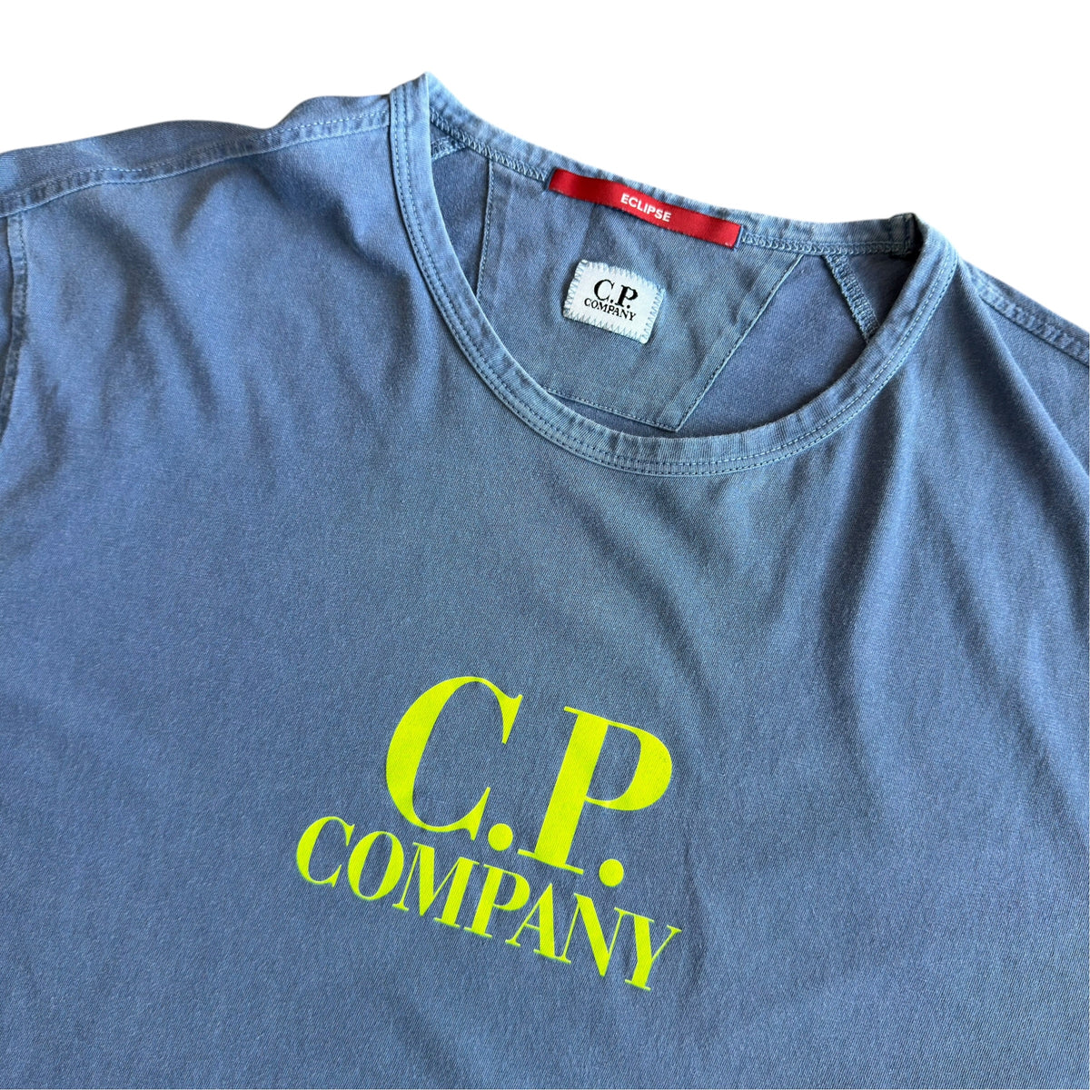 CP Company Blue Eclipse Logo T Shirt