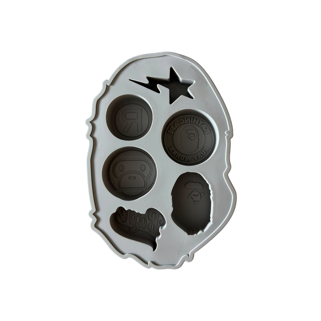 A Bathing Ape Bape Grey Silicone Ice Cube Tray