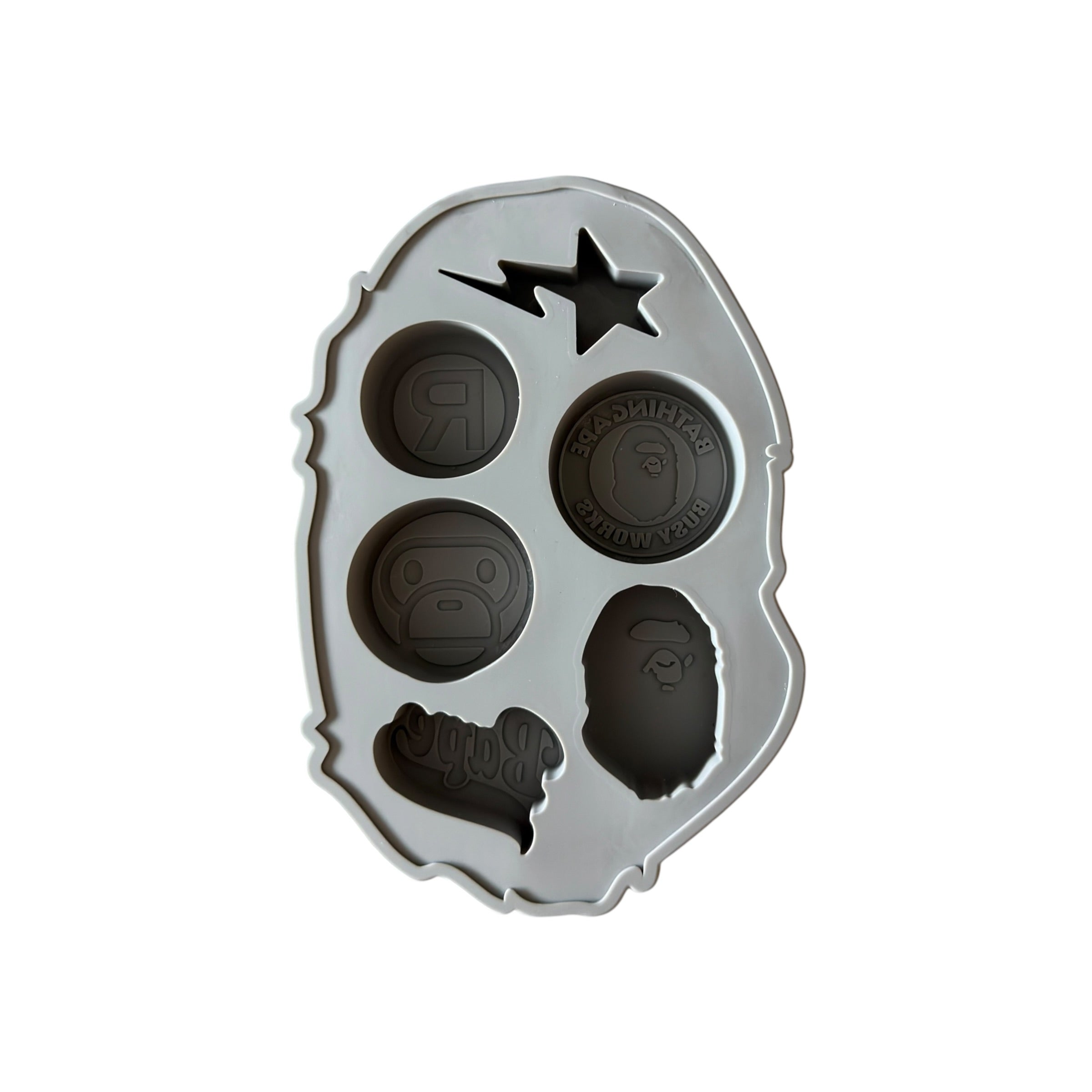 A Bathing Ape Bape Grey Silicone Ice Cube Tray