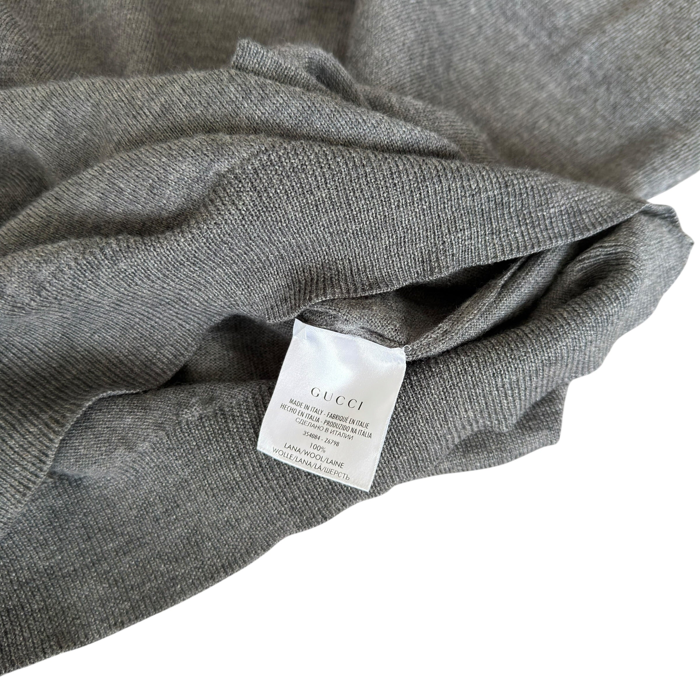 Gucci Grey V Neck Sweatshirt