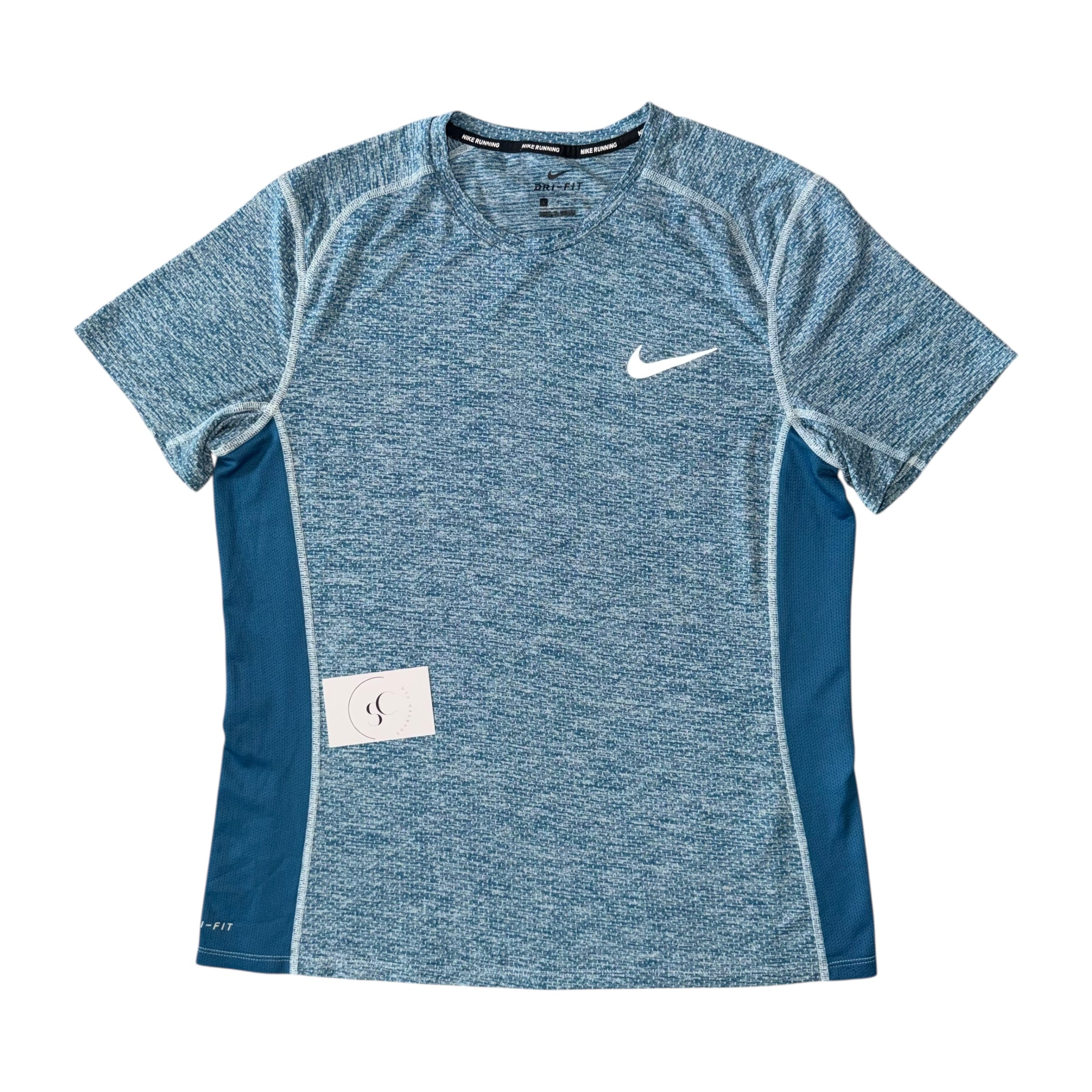 Nike Light Blue Tech Knit Miler T Shirt