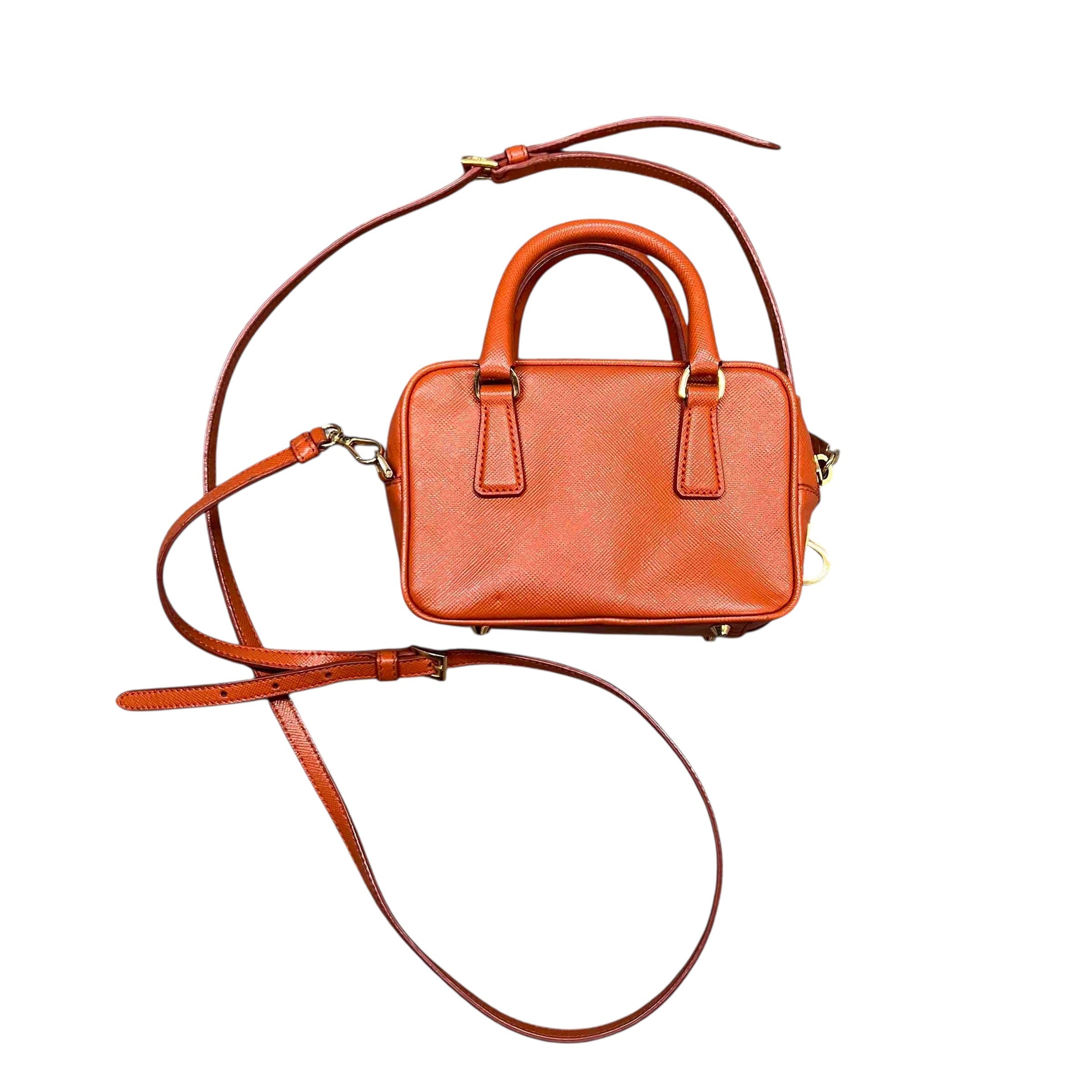 Prada Saffiano Mini Crossbody Orange Bag (PRE ORDER)