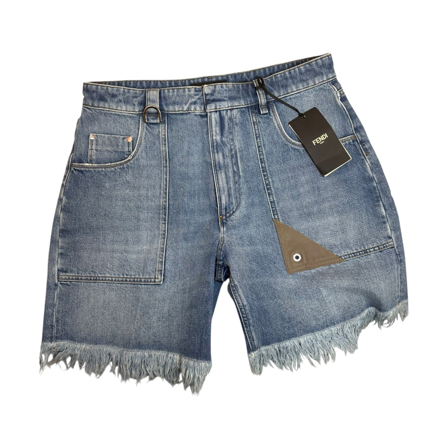 Fendi Distressed Denim Shorts