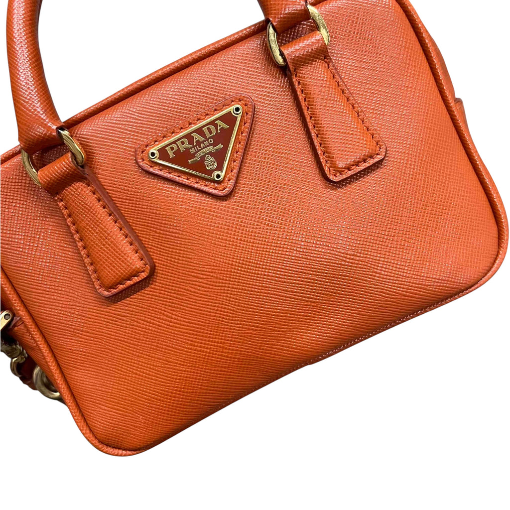 Prada Saffiano Mini Crossbody Orange Bag (PRE ORDER)