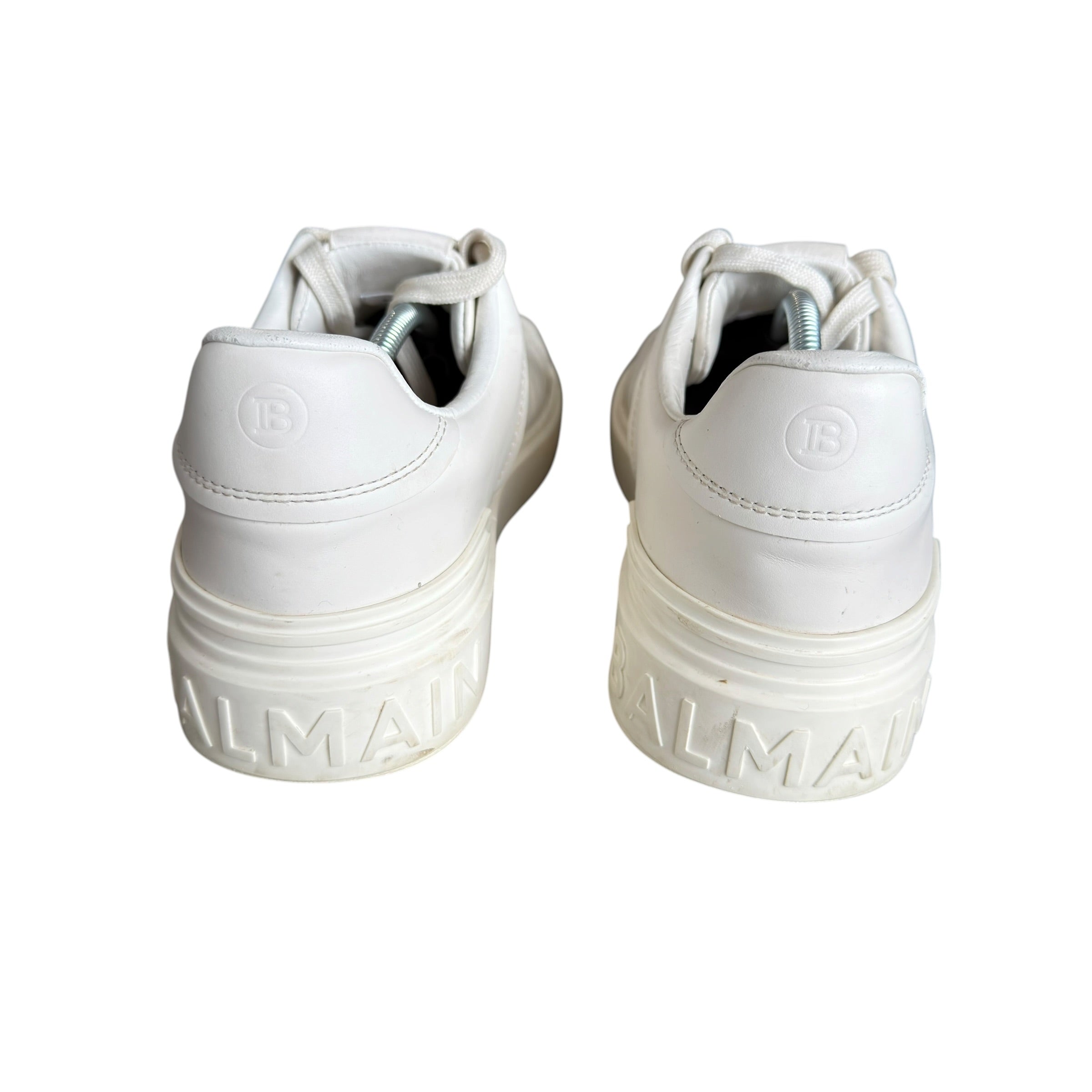 Balmain White B Court Trainers