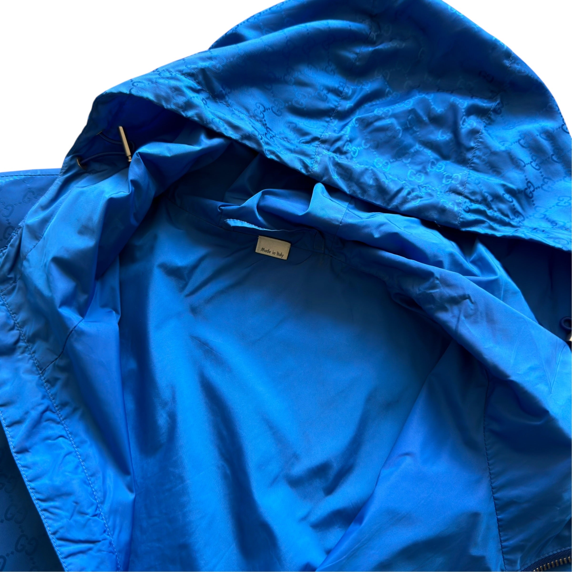 Gucci Blue Nylon Monogram Windbreaker