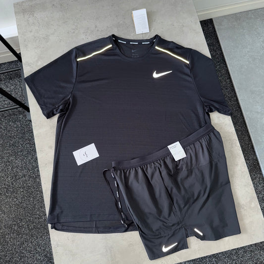Nike Black 1.0 Miler Short Set
