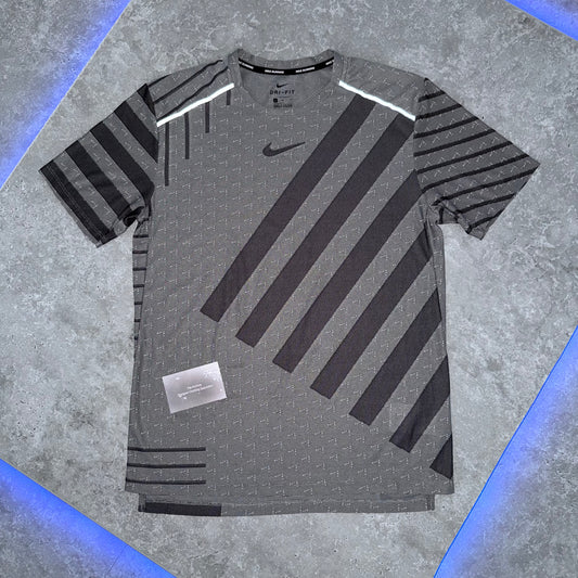 Nike Grey Pattern 1.0 Miler T Shirt