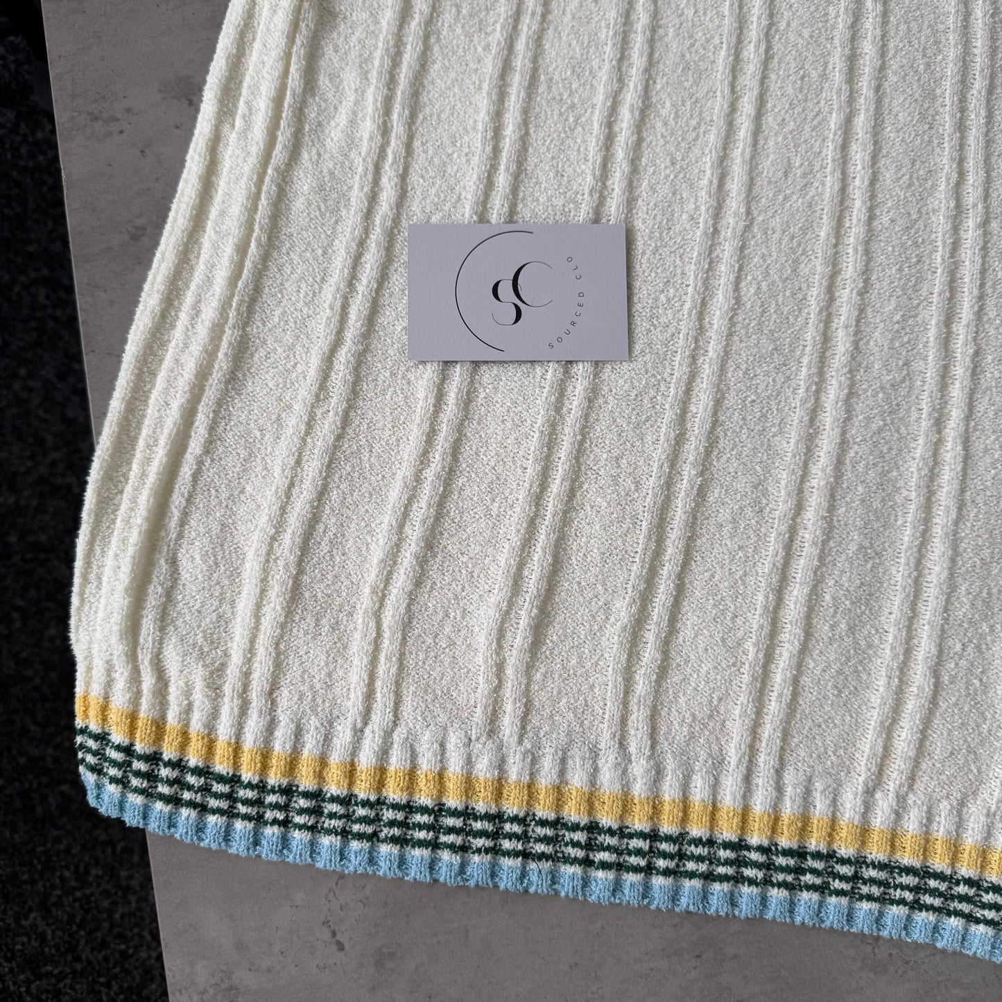 Casablanca Ribbed Boucle Polo Shirt