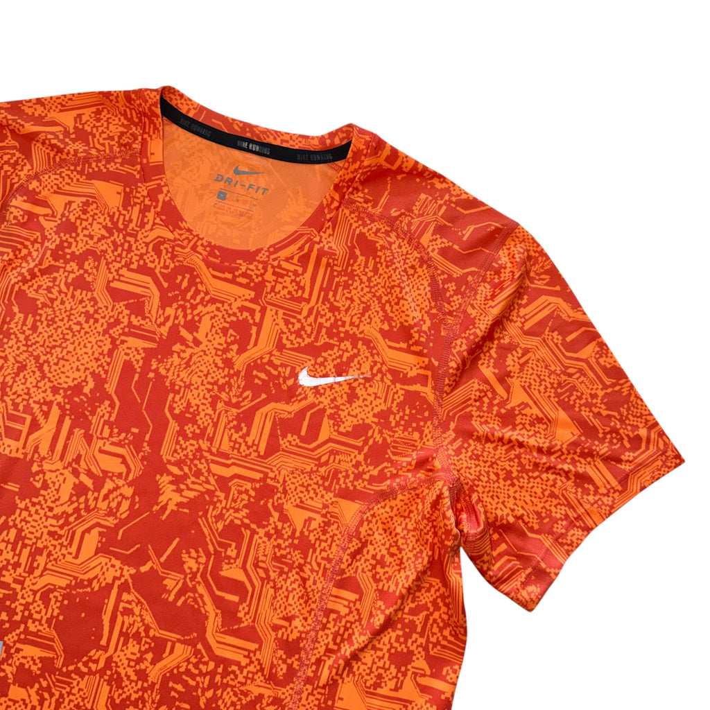 Nike Orange Digital Miler T Shirt