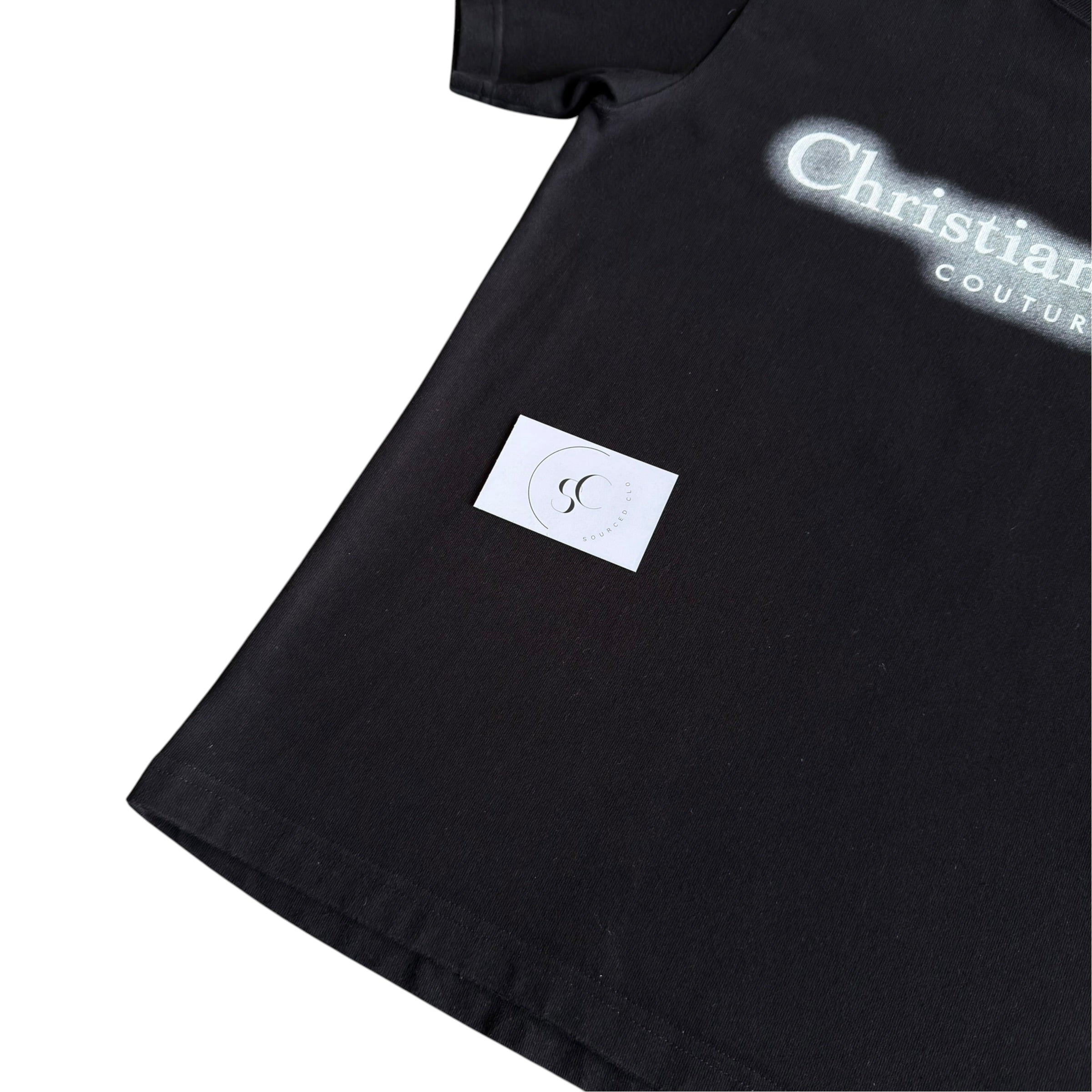 Christian Dior Couture Black Logo T Shirt