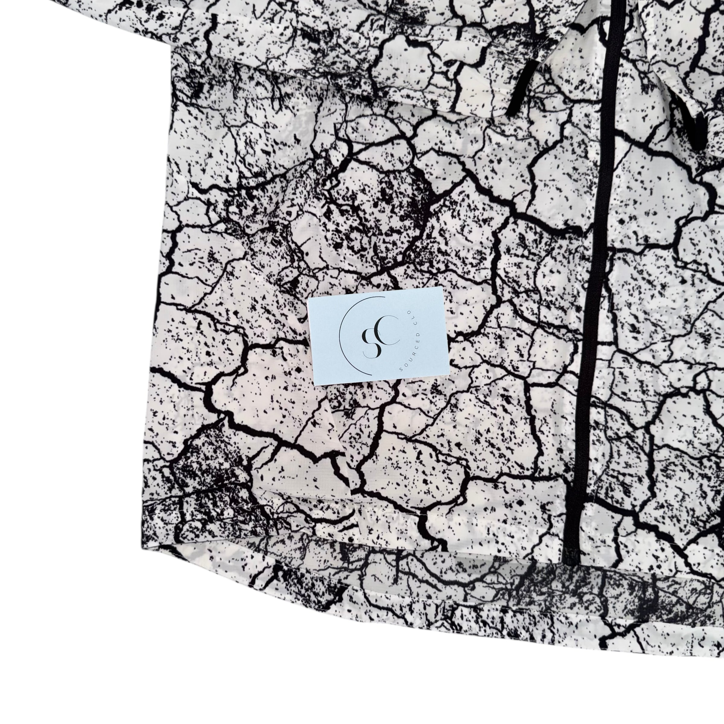 Nike White Crackling Windbreaker Running Jacket