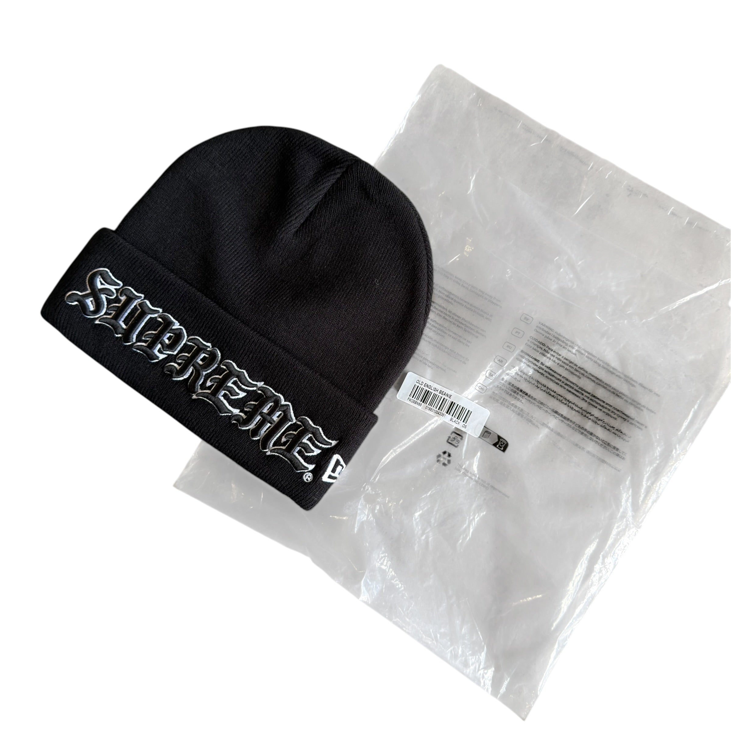 Supreme x New Era FW25 Old English Beanie