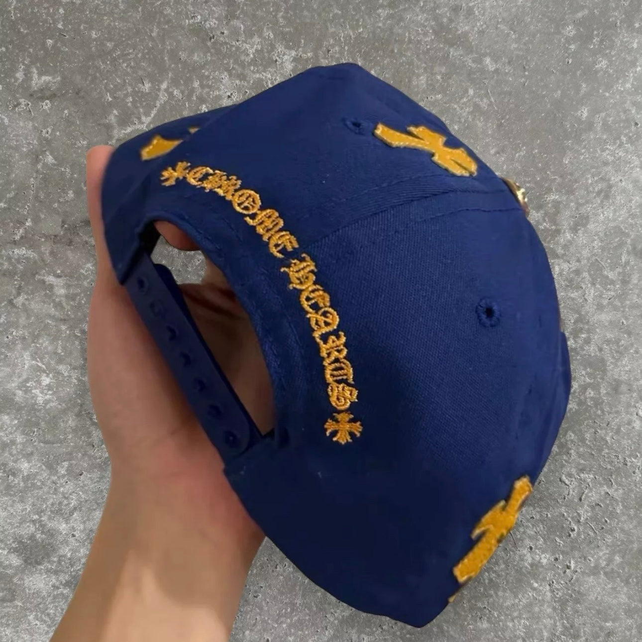 Chrome Hearts Blue Cross Patch Hat