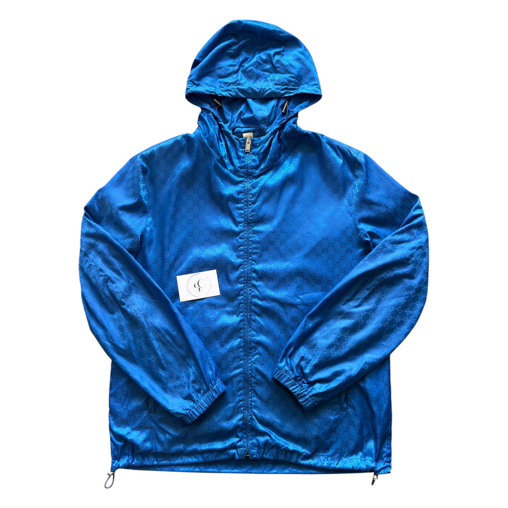 Gucci Blue Nylon Monogram Windbreaker