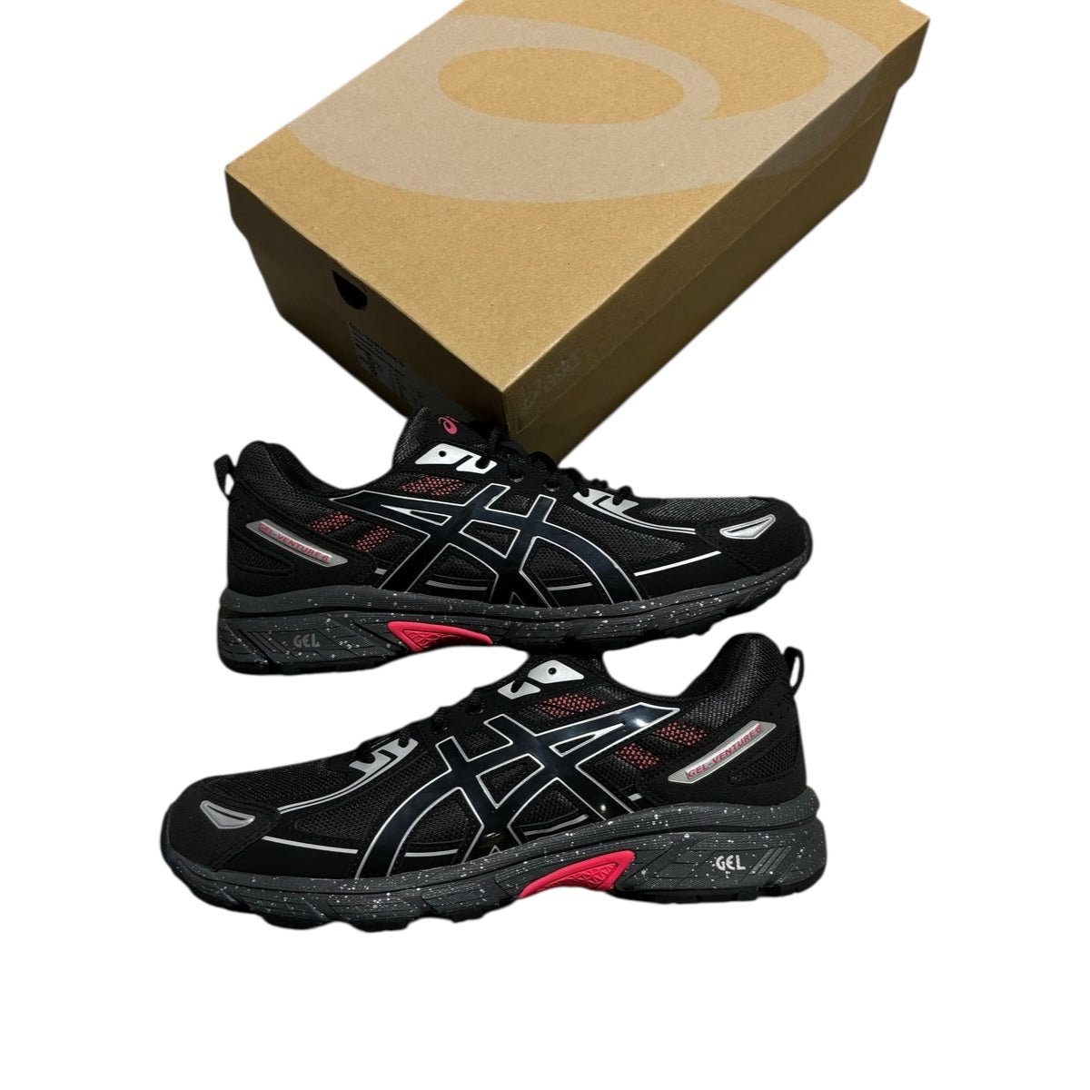 Asics Gel Venture 6 Obsidian Red Trainers