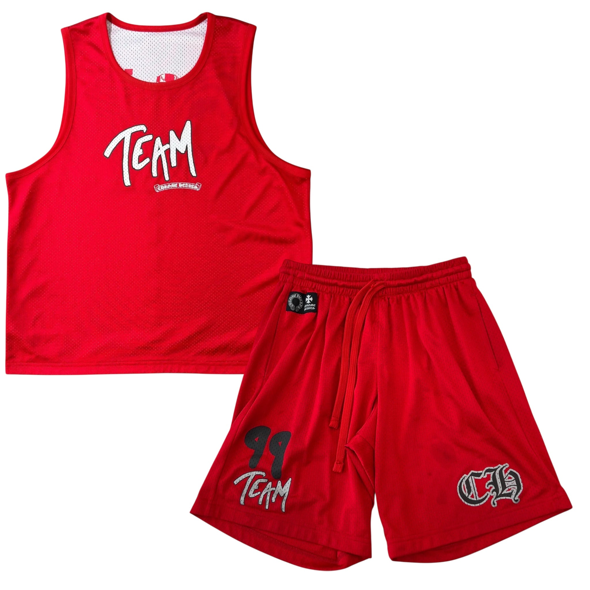 Chrome Hearts Red Matty Boy Short Set