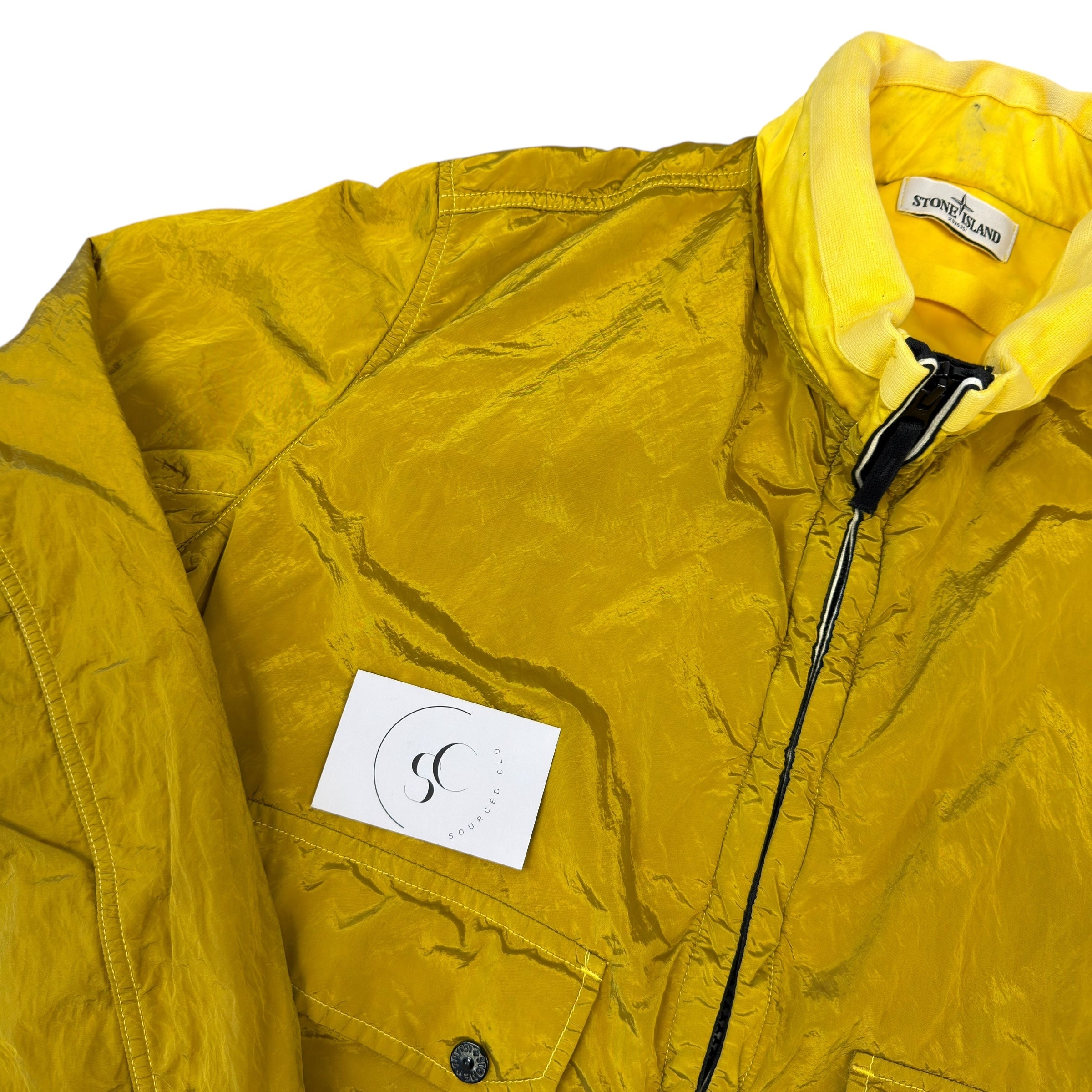 Stone Island Nylon Metal Yellow Bomber Jacket