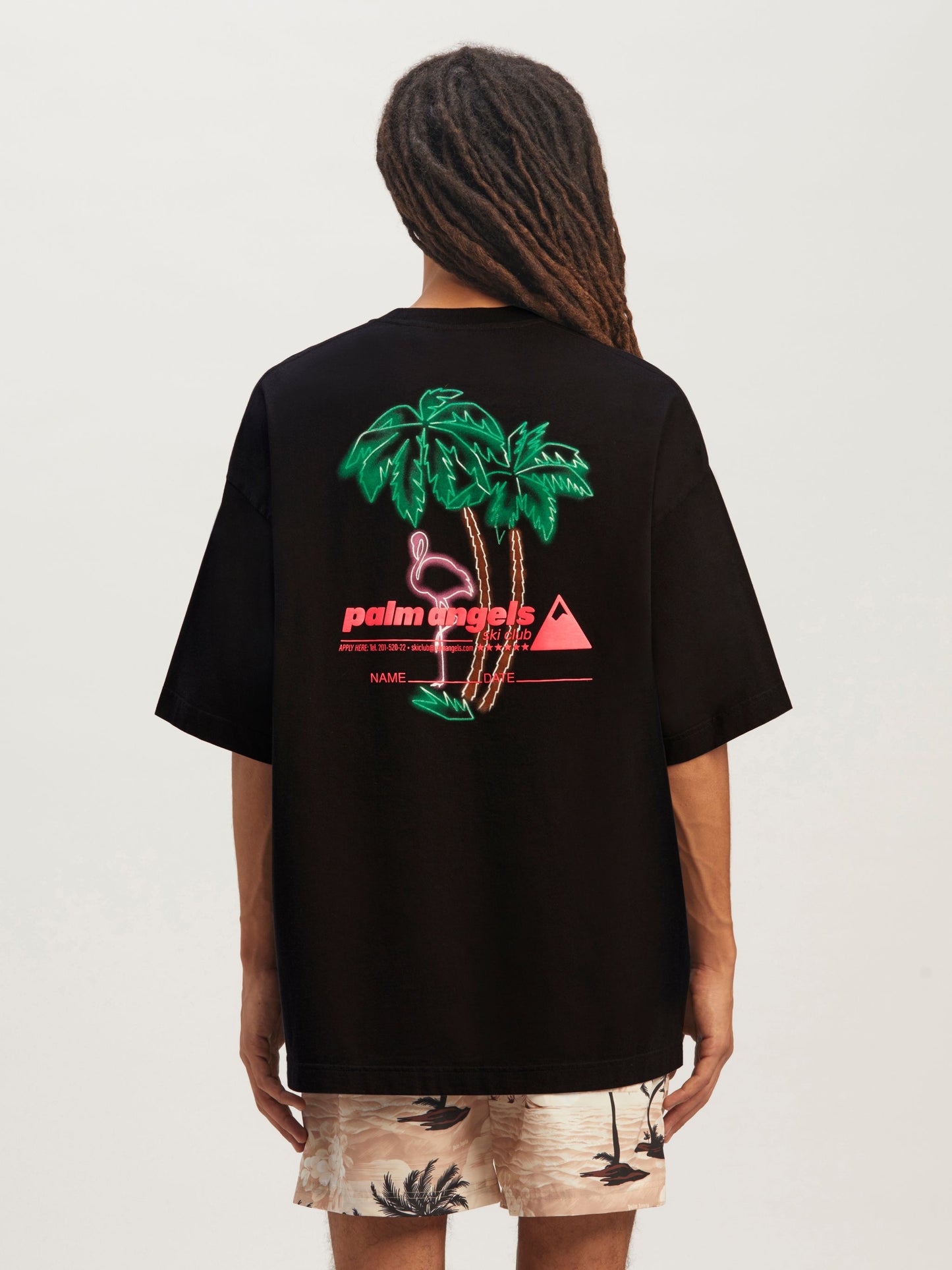 Palm Angels Black Ski Club T Shirt