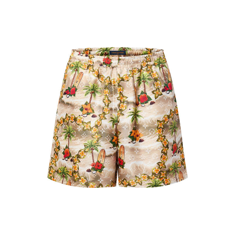 Louis Vuitton Silk Palm Tree Shorts