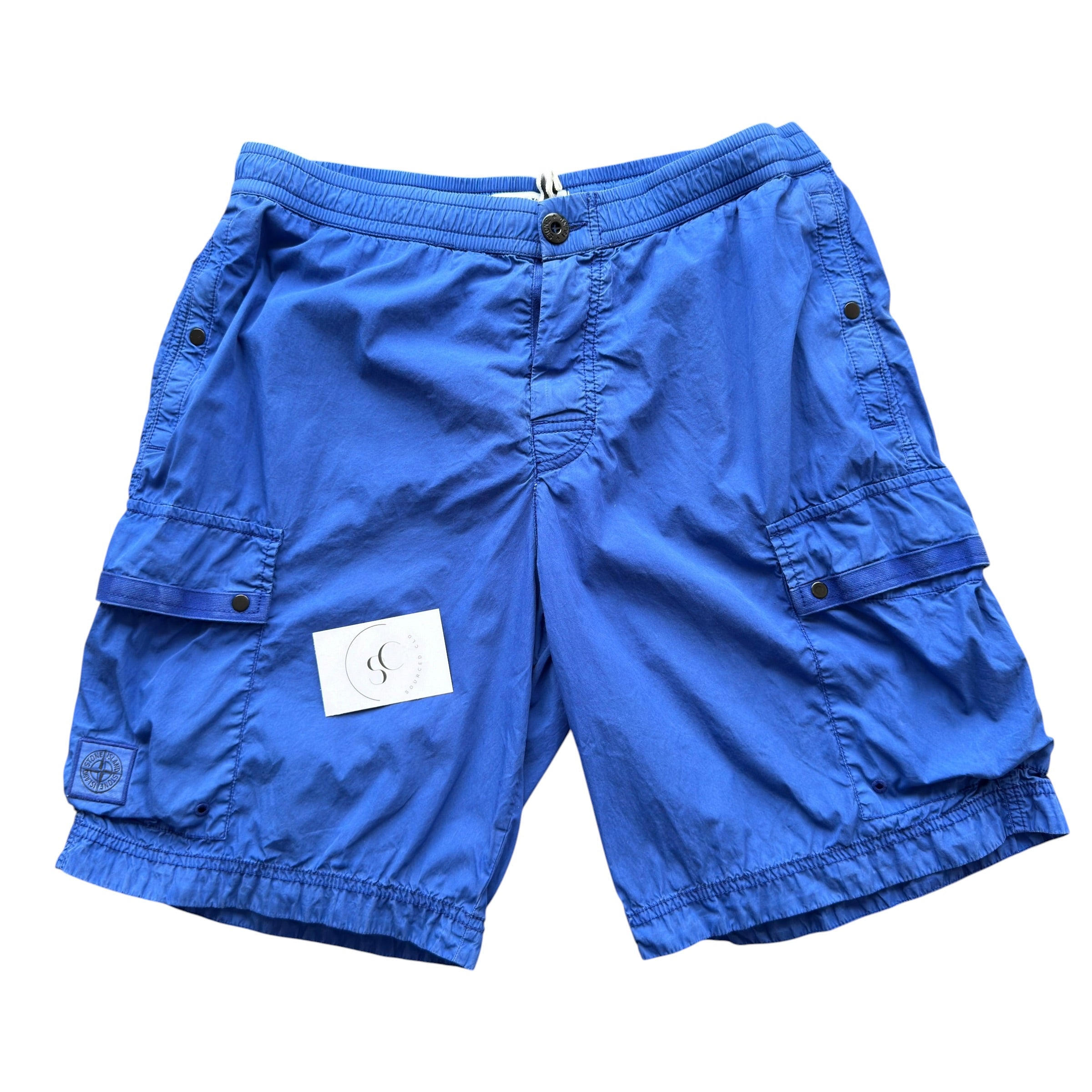 Stone Island Blue Cargo Shorts