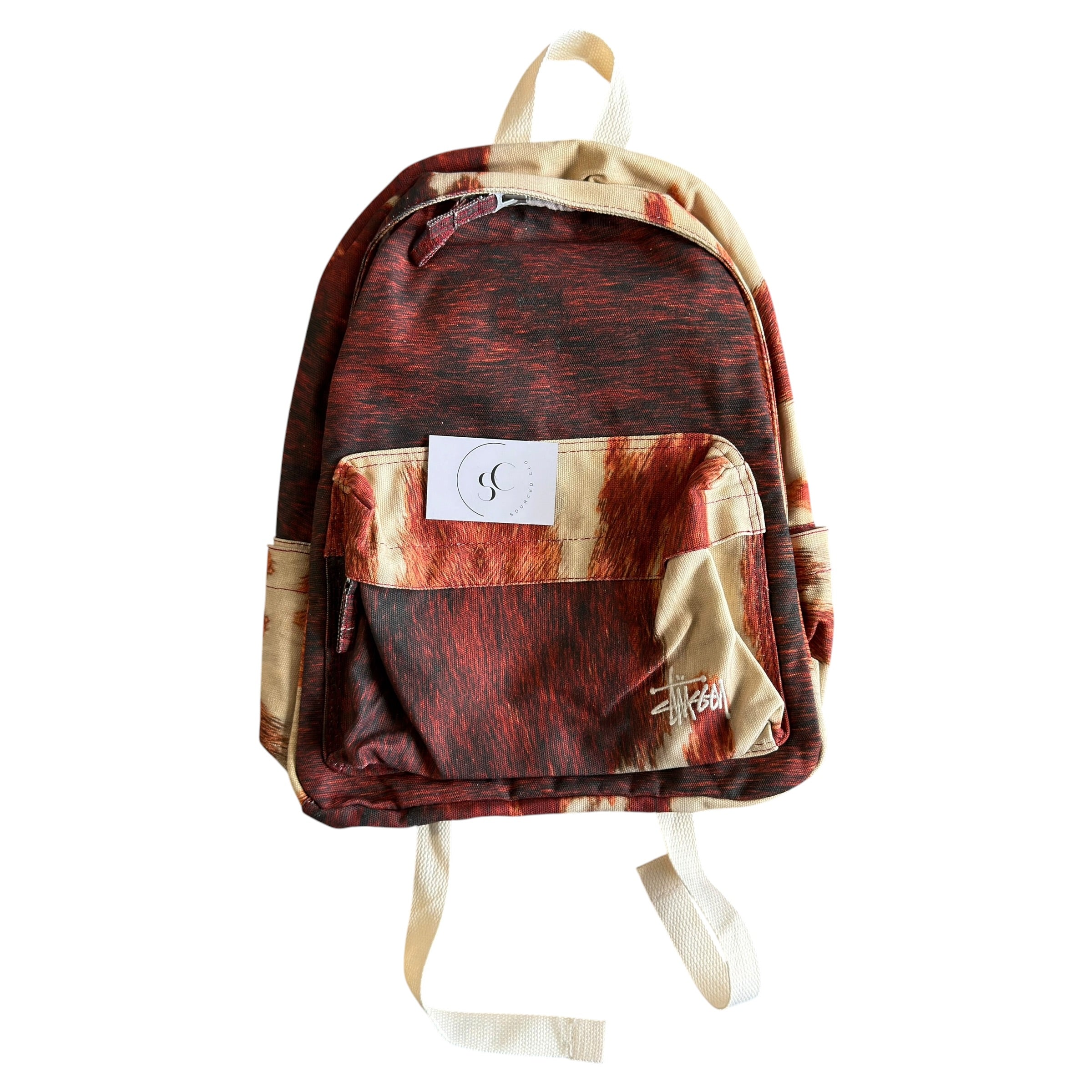Stussy Cowhide Canvas Backpack Bag