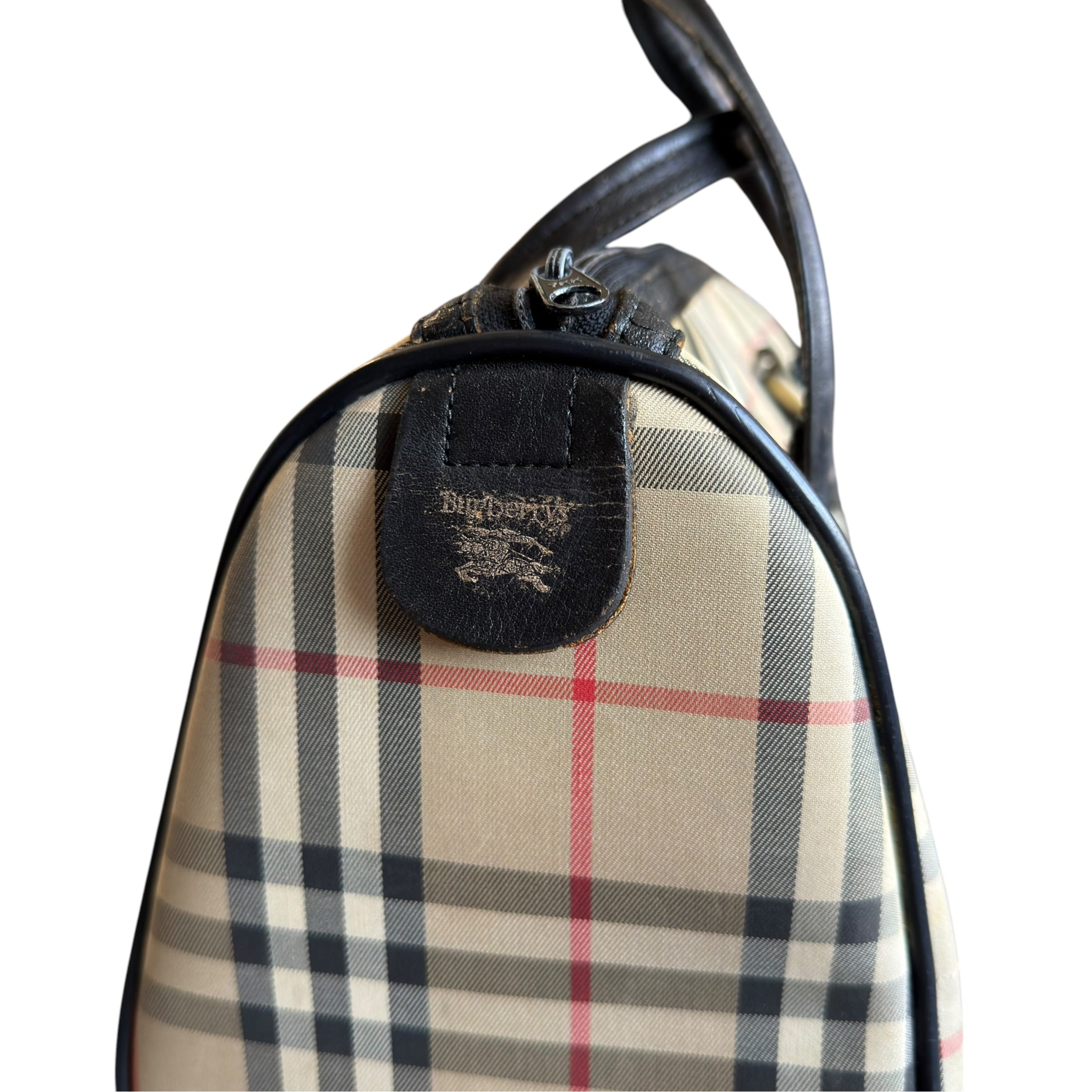 Vintage Burberrys Nova Check Boston Bag