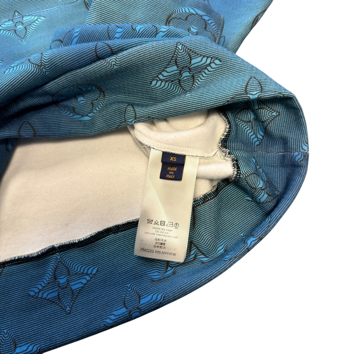 Louis Vuitton Blue 2054 Intarsia Print Hoodie