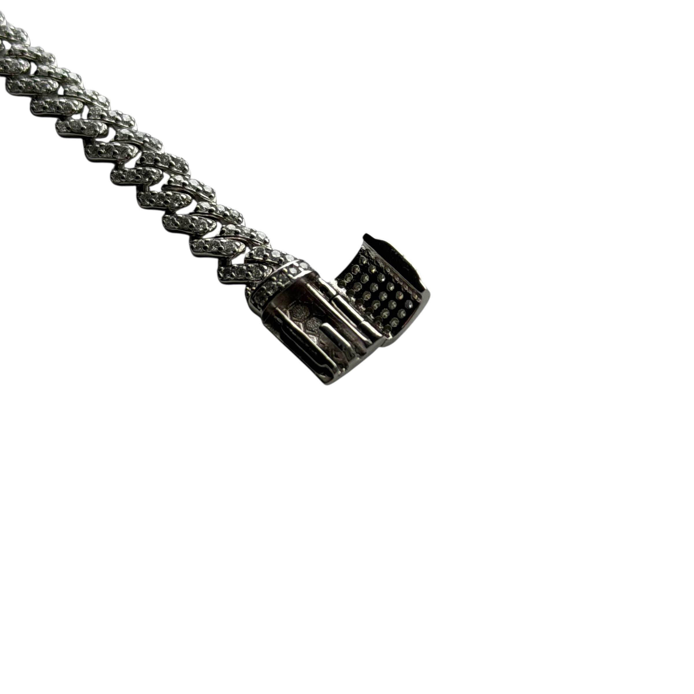 Silver Moissanite Cuban Bracelet