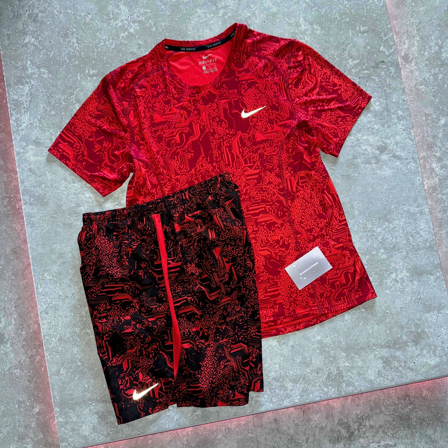 Nike Red Digital Miler Set