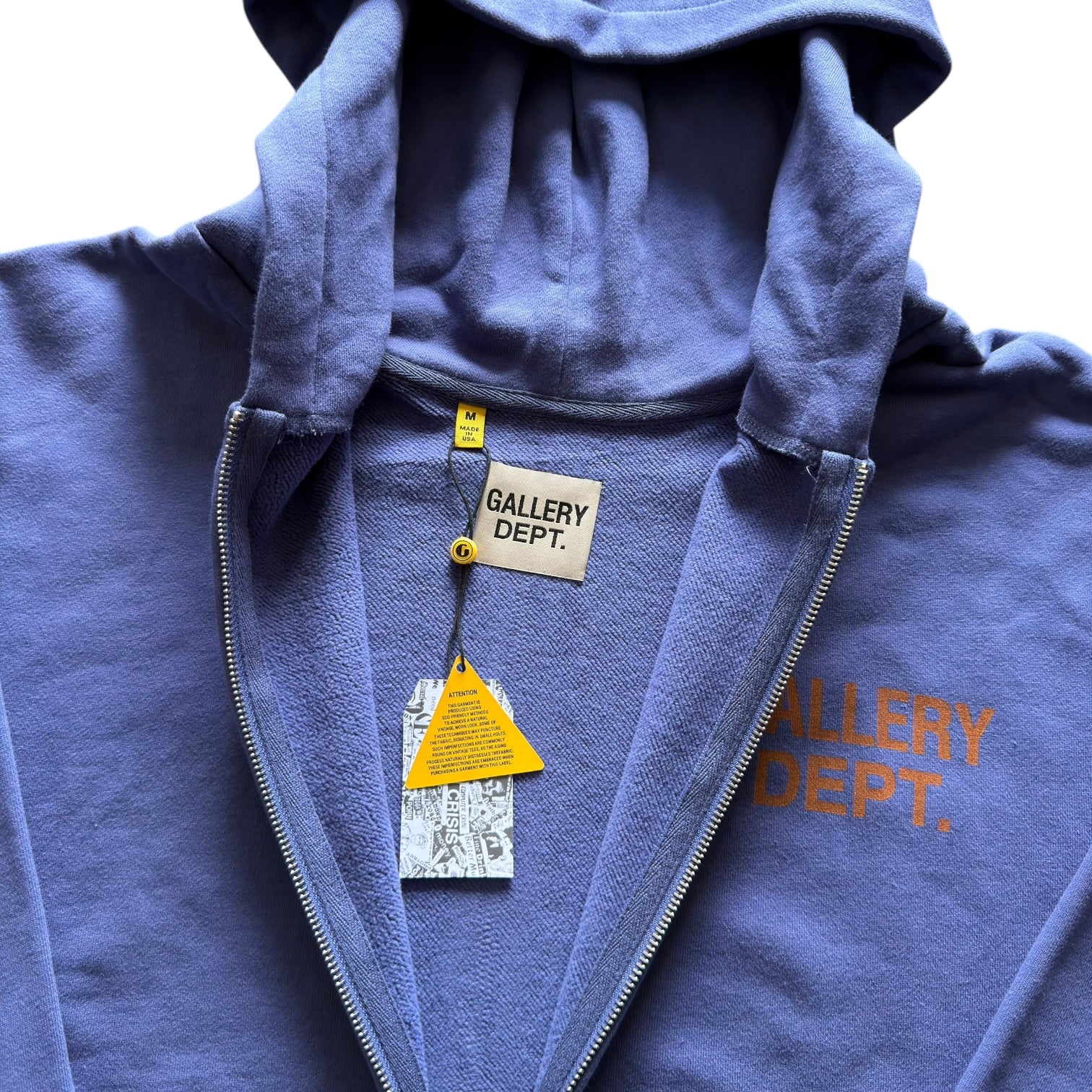Gallery Dept Navy GD Relaxed Fit Zip Hoodie
