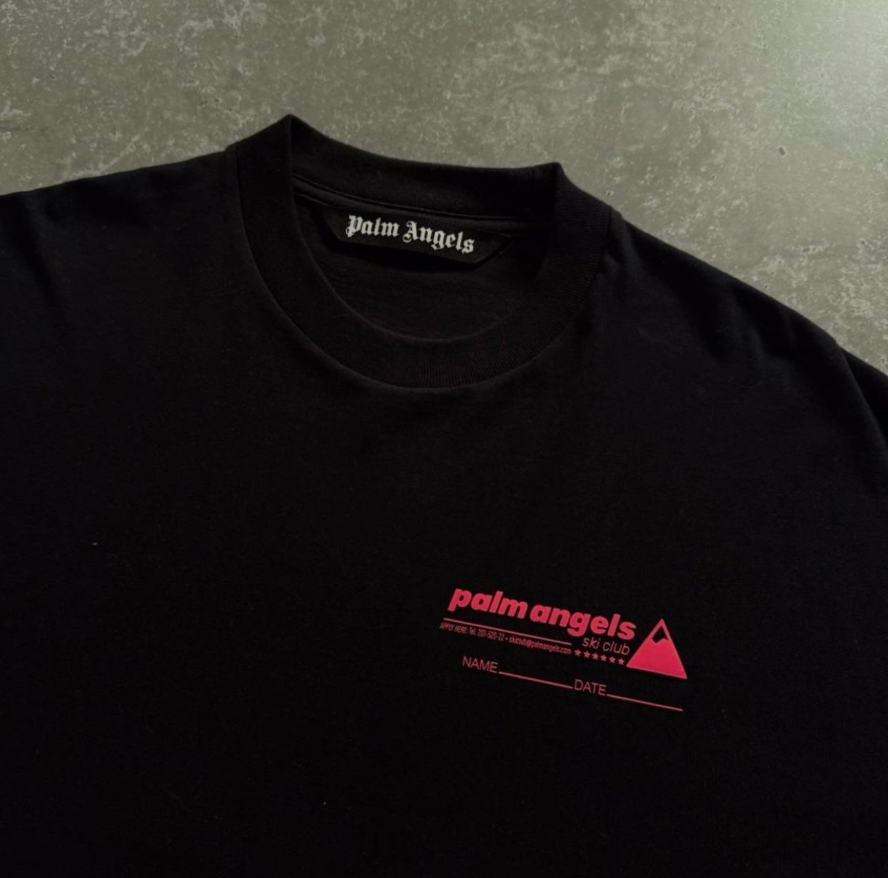 Palm Angels Black Ski Club T Shirt