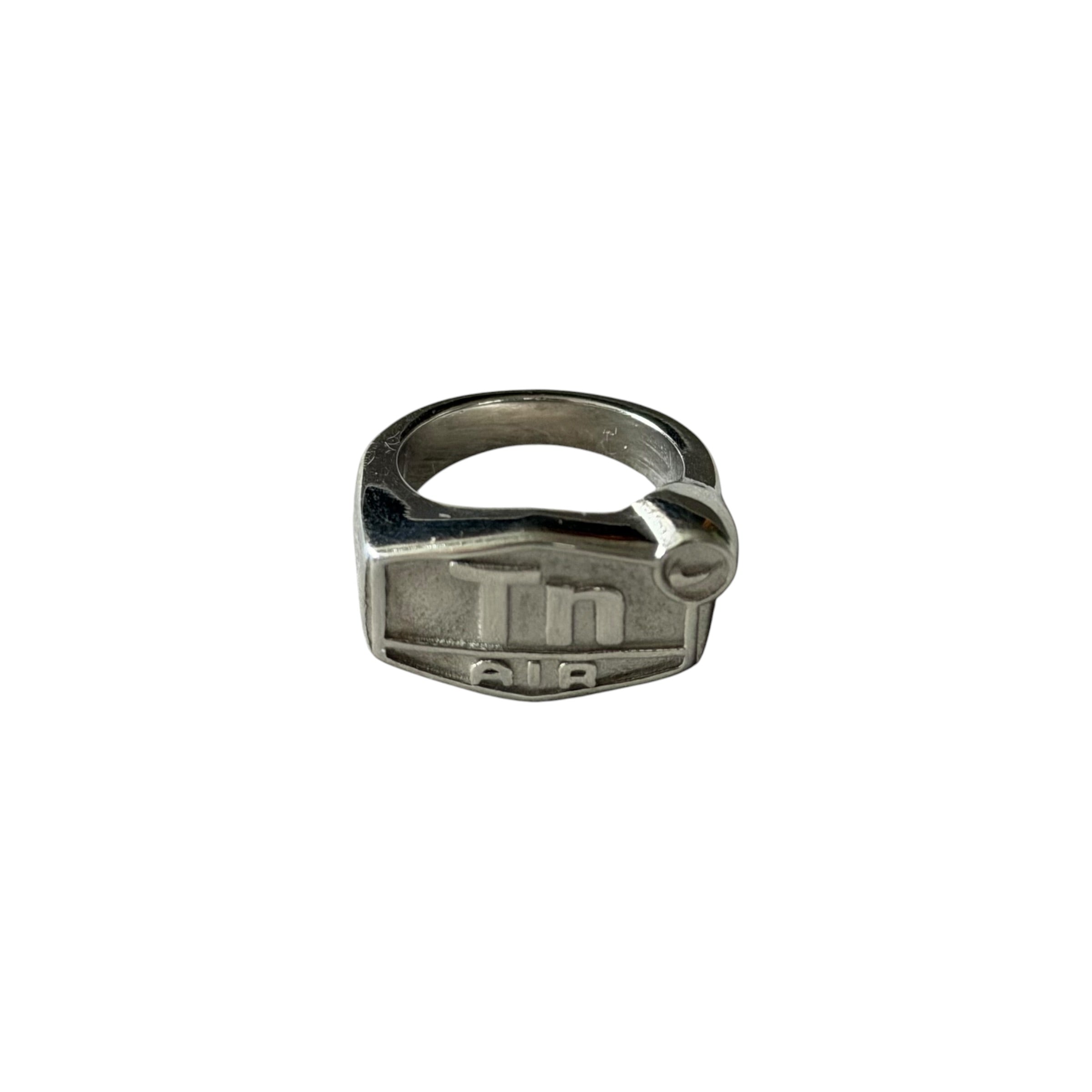 Custom Nike TN Silver Logo Ring