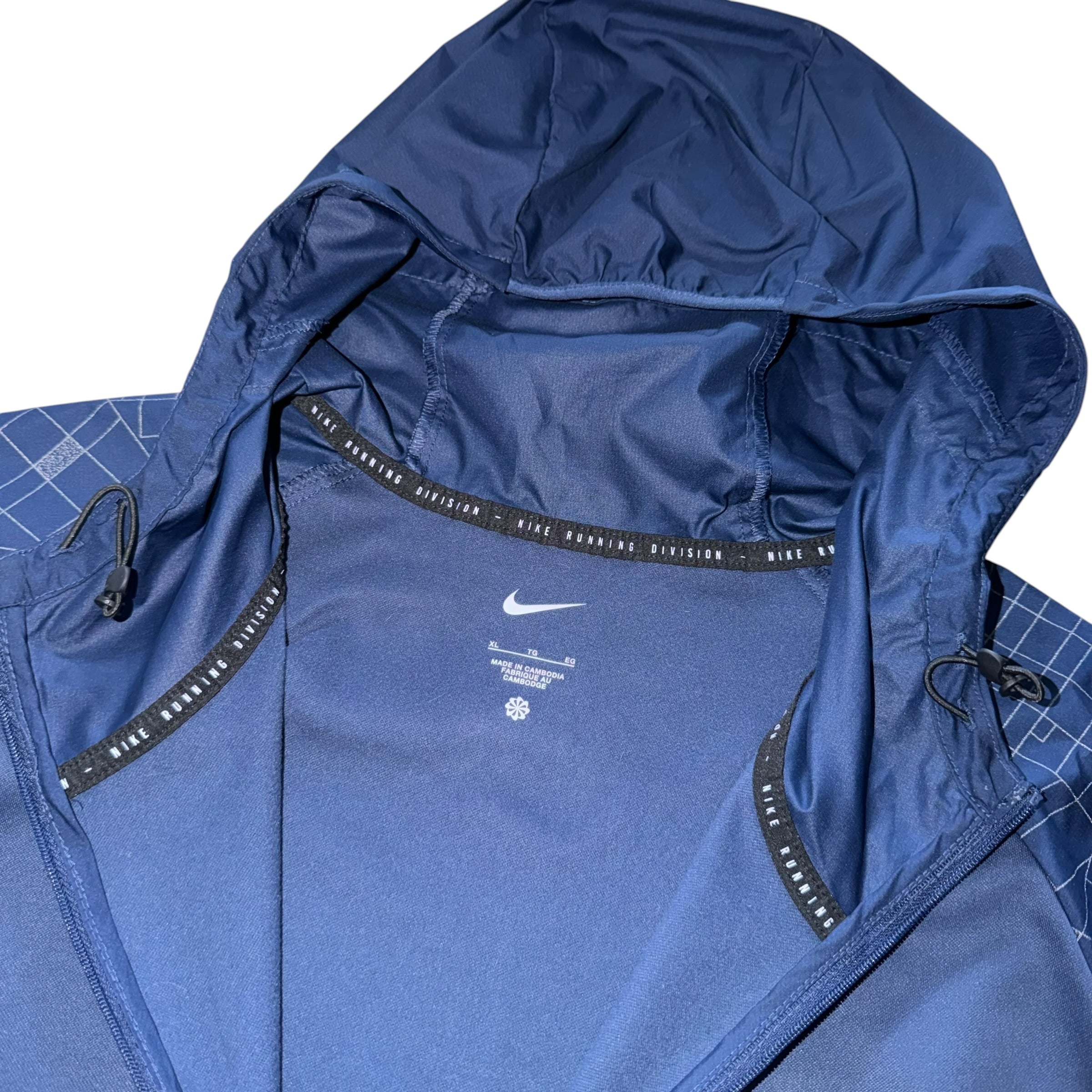 Nike Navy Running Division Grid Windbreaker