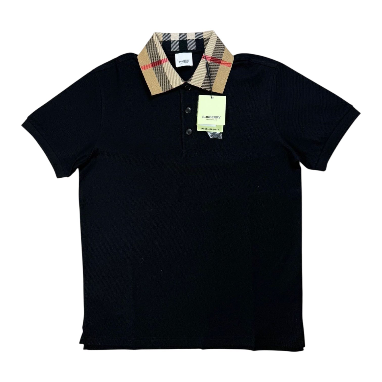 Burberry Check Collar Polo Shirt
