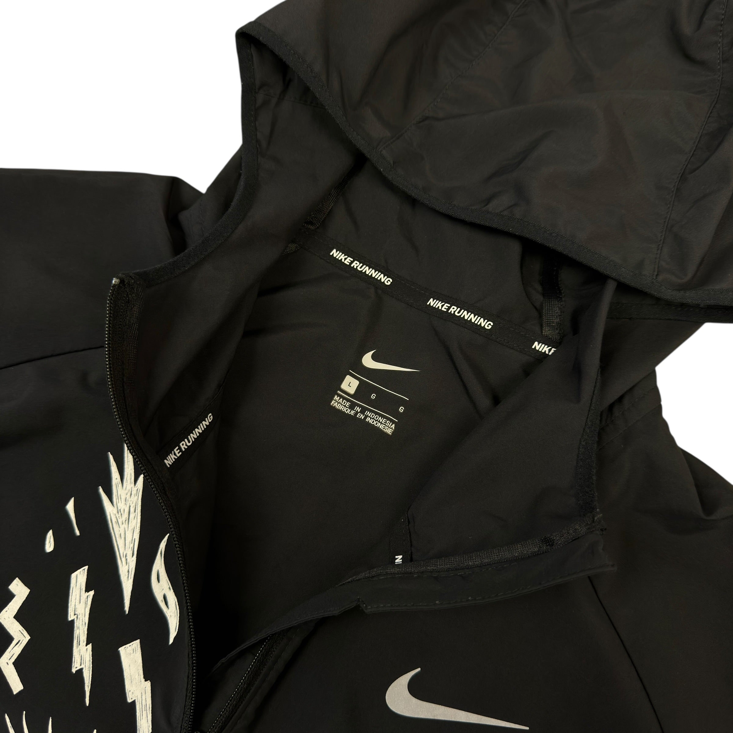 Nike Black Bolt Repel Running Windbreaker