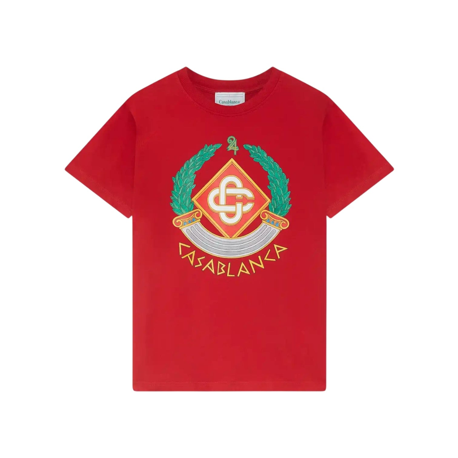 Casablanca Red Crest Logo T Shirt