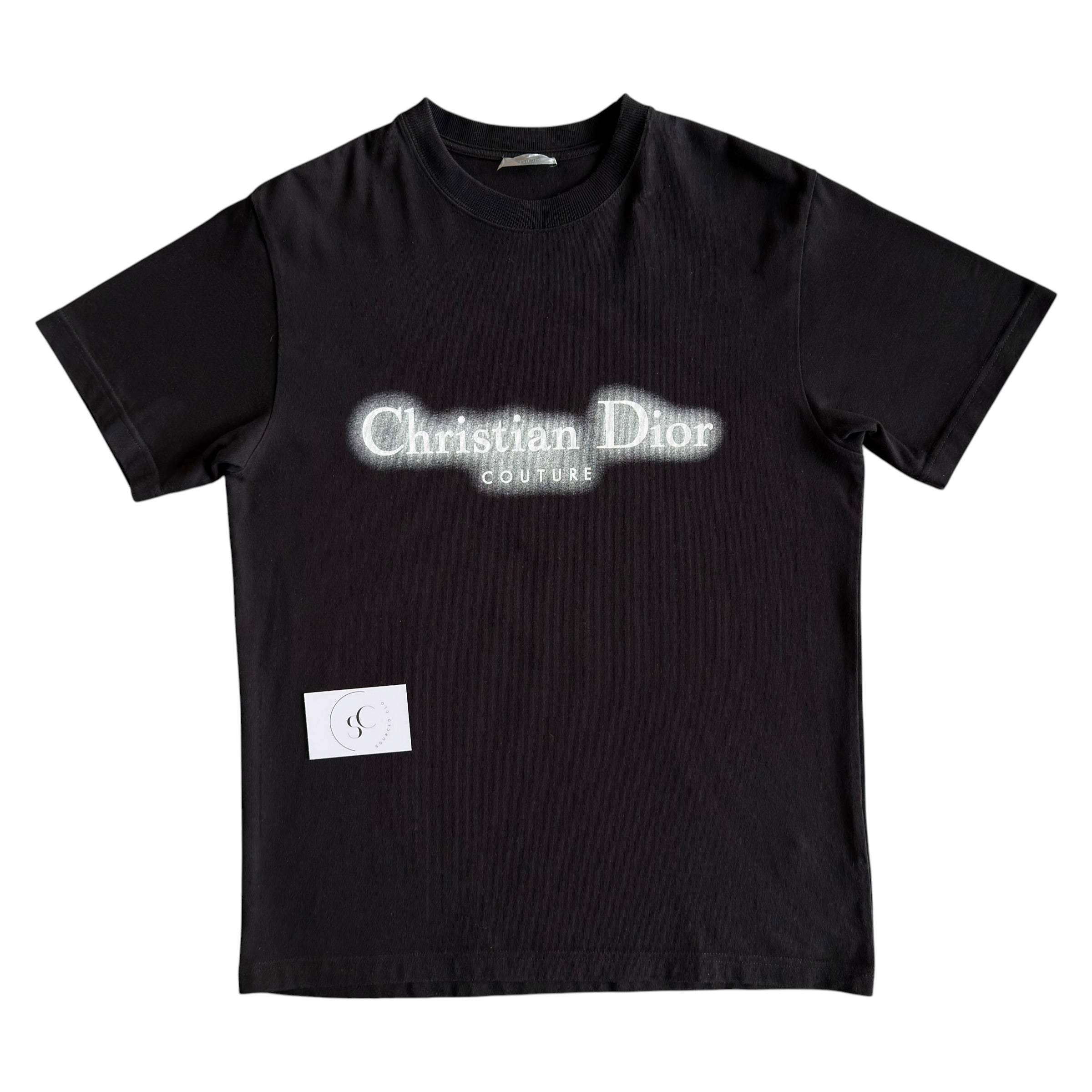 Christian Dior Couture Black Logo T Shirt