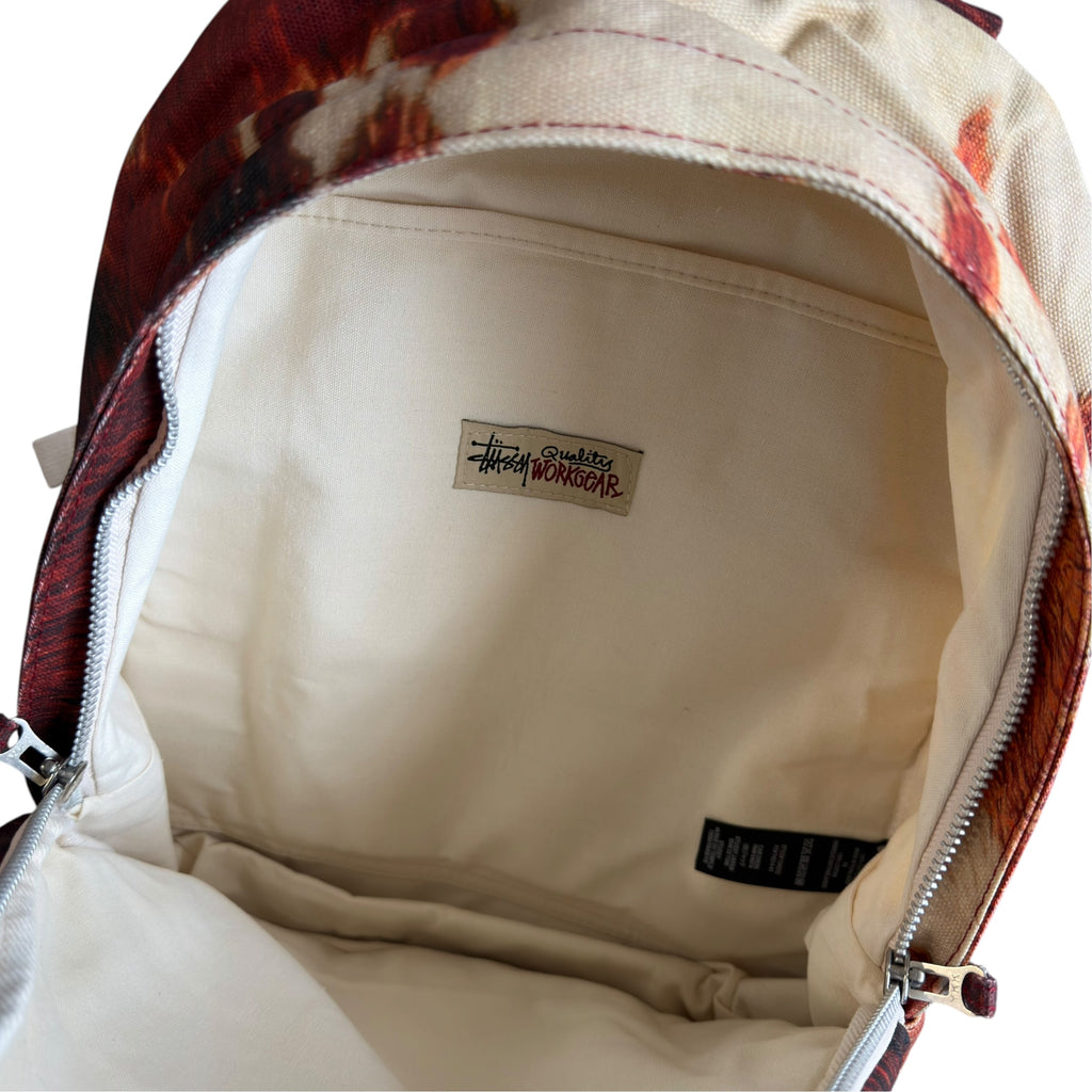 Stussy Cowhide Canvas Backpack Bag