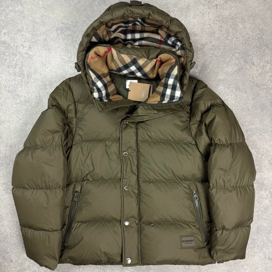 Burberry Halsby Khaki Puffer Jacket