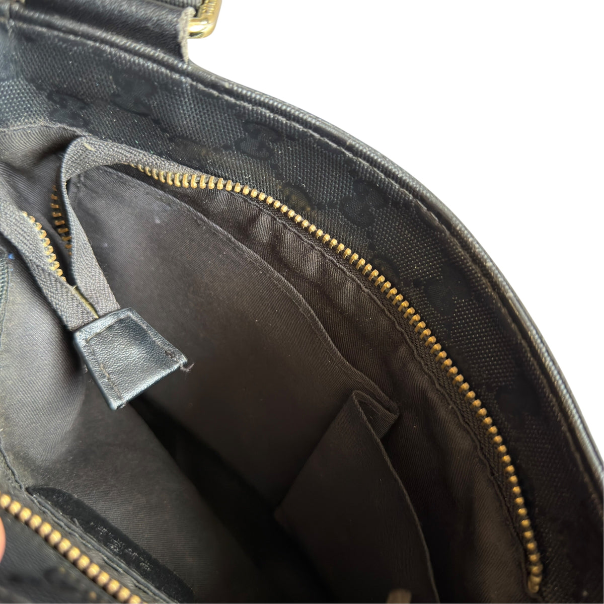 Gucci Black Nylon Imprimé Messenger Bag