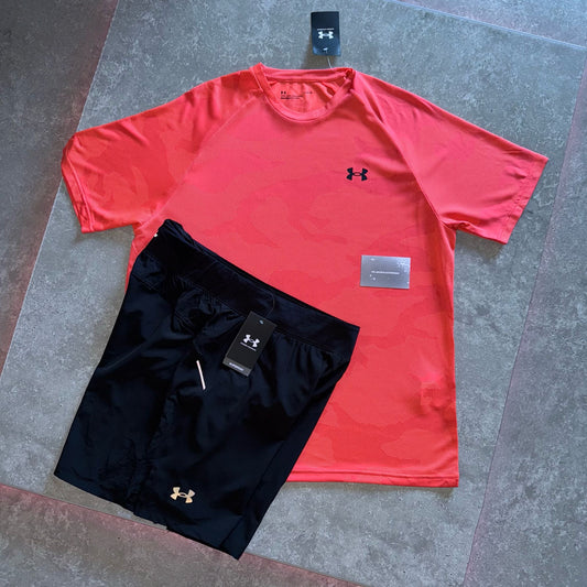 Under Armour Salmon Red Camouflage Set