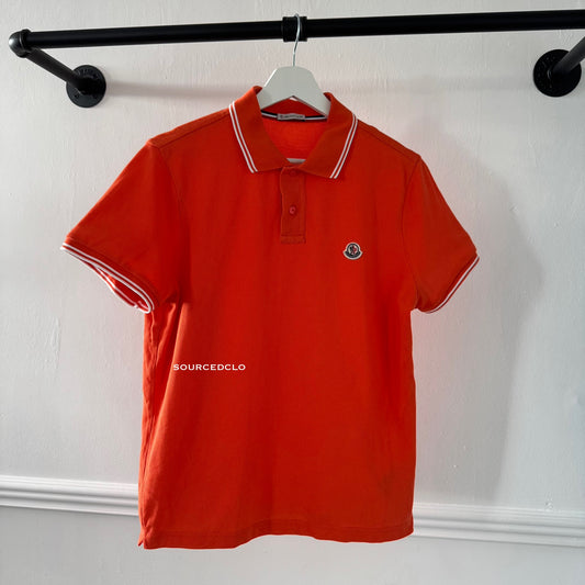 Moncler Orange Polo Shirt