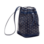 Goyard Petit Flot Bucket Bag Navy
